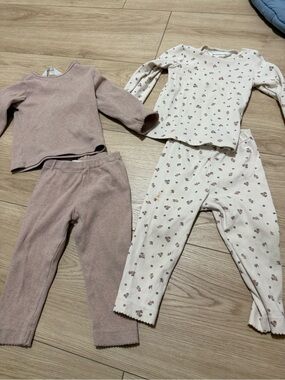 H&M Kids Two-Piece Sets - Dusty Pink & Cream Floral